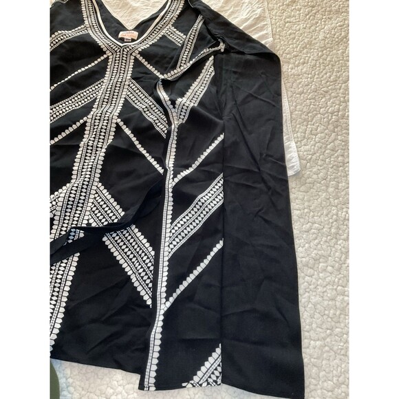 Stella & Dot Beach, Cover-up, Black And White, Tie Waist, V-neck, Size: M - Picture 11 of 12